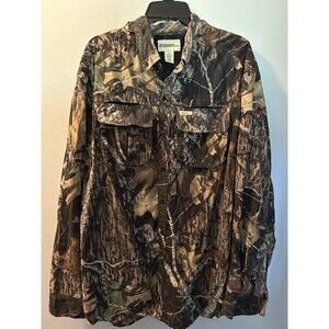 Gander Mountain Hunting Shirt Men XL Scent Core Camouflage Pockets Mesh Buttons